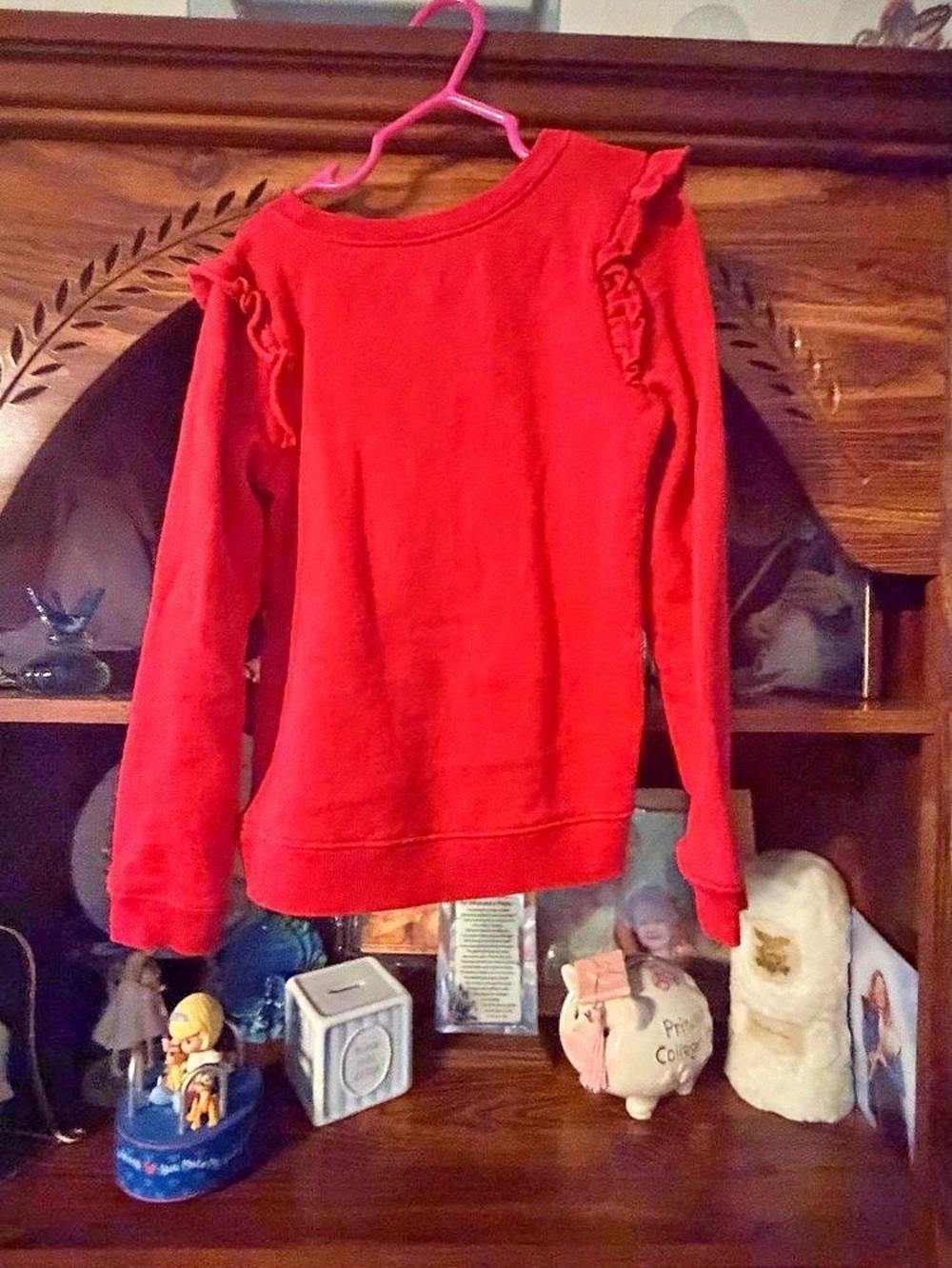 Disney Minnie Mouse Red Ruffle Sweatshirt - Picture 3 of 4
